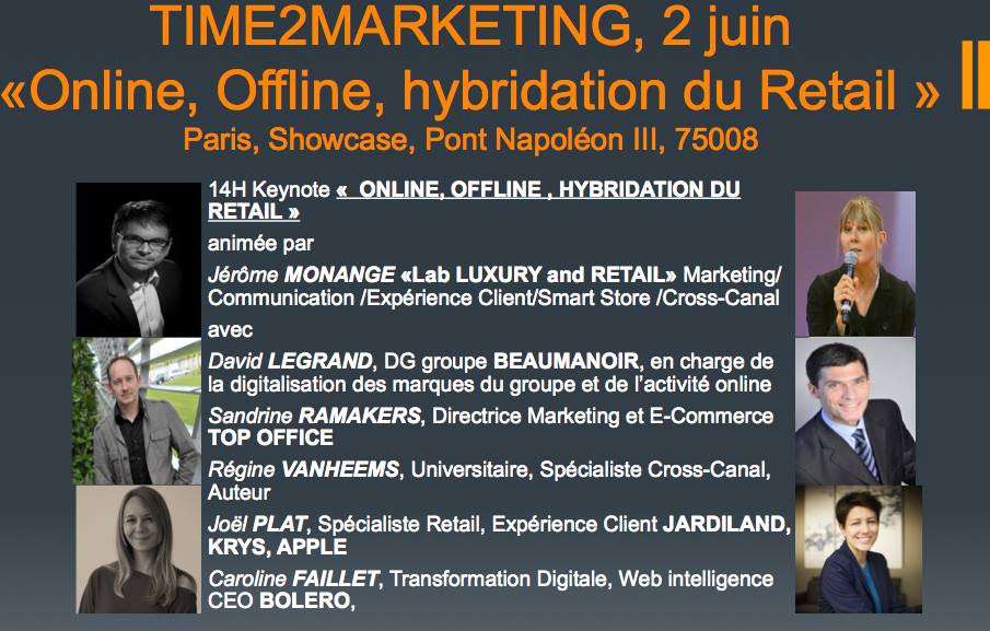 PrimeFranck's tweet photo. CRUCIAL-> #Online #Offline, #CrossCanal, #ExpérienceClient, #commerceconnecté au #T2M2015 2 juin 14H
#TIME2MARKETING http://t.co/9APhLRjatX