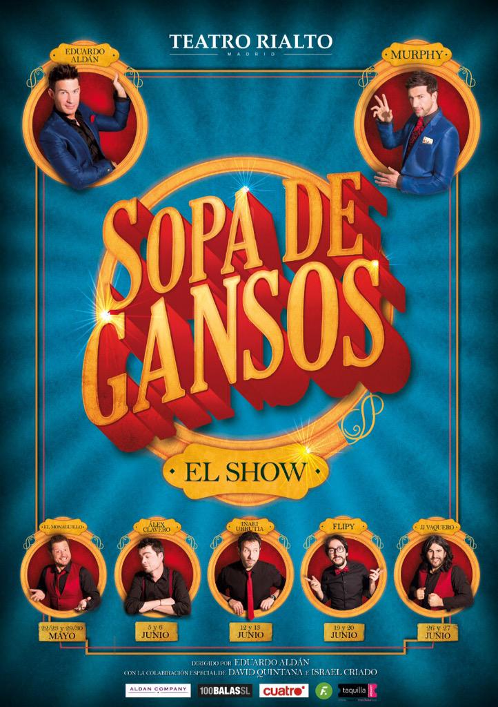 EduardoAldan's tweet photo. Quieres plan para este finde? Entre todos los RT voy a regalar 10 entradas dobles para ver #showpadegansos http://t.co/5SgeBUl0Sv