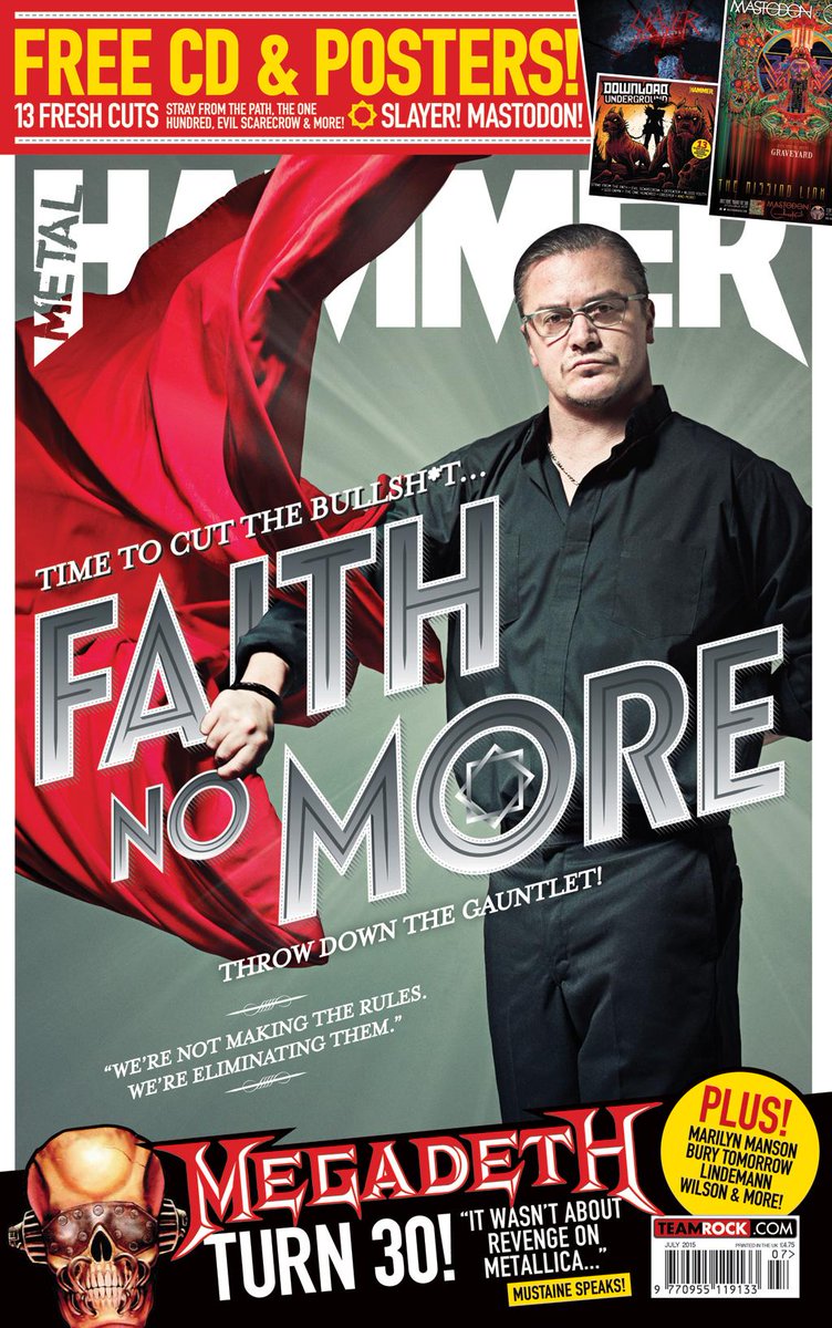 Faith No More, Megadeth, Marilyn Manson, Tremonti and more in the new issue! goo.gl/vjTPmb