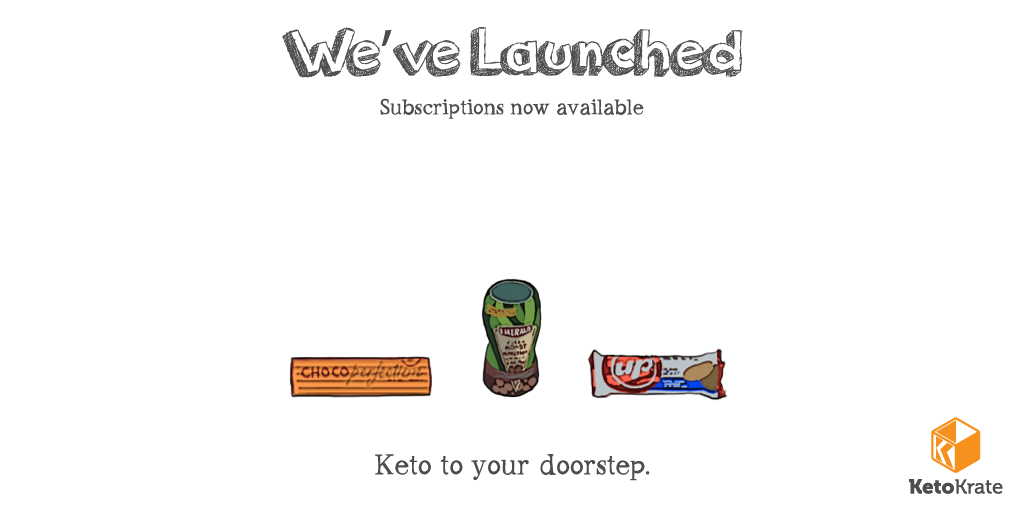 KetoKrate's tweet photo. Launch day is here!  Keto Krate subscriptions now available.  Visit http://t.co/RrMB9L1Y3X to get yours. #keto http://t.co/WLygLjiY1N