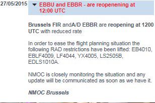 ivanconinx's tweet image. Update: Brussels FIR reopening at 1200 UTC #brusselsairport #Belgocontrol #technicalfailure via @eurocontrol NOP