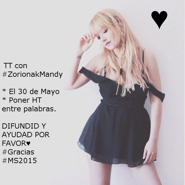 MANDYDIAZBIO1's tweet photo. @IamMandySantos @maycastello7 @MandySantosTime @MandyAwards @MariaMarin1999_ @poujavier #ZorionakMandy #Mandystas <3 http://t.co/qjxEVq1MLW