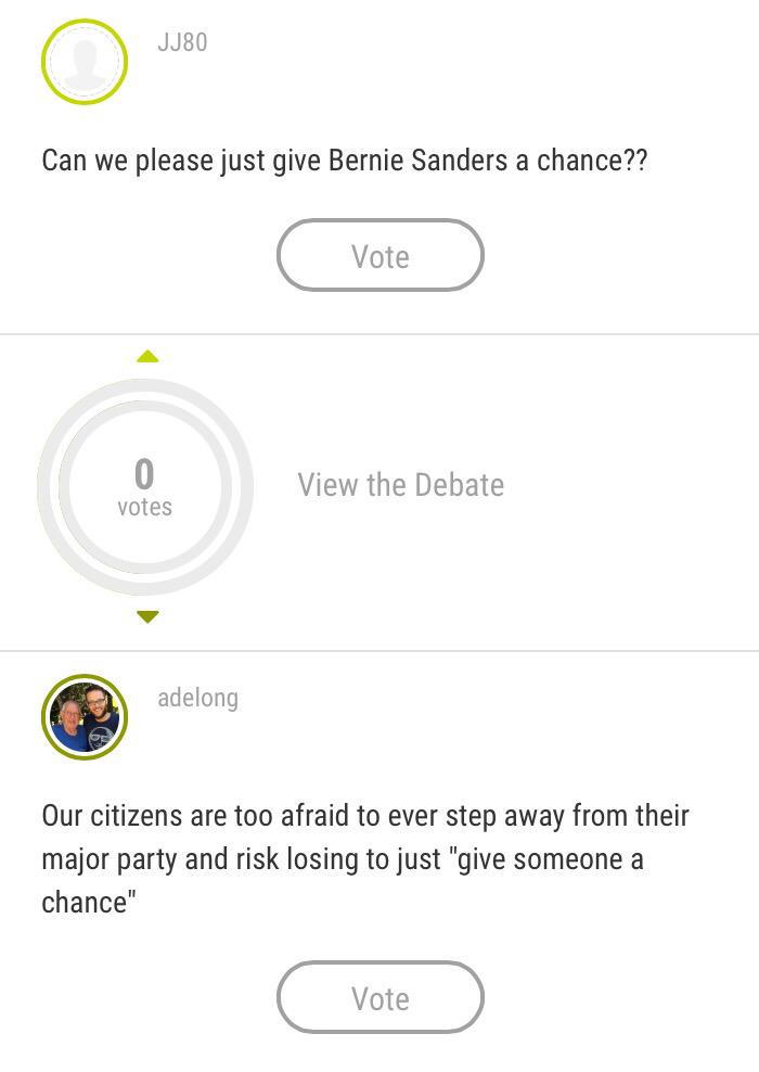 GAVL_IT's tweet image. Anyone for #BernieSanders #Bernie2016 ? Sound off on #GAVL!