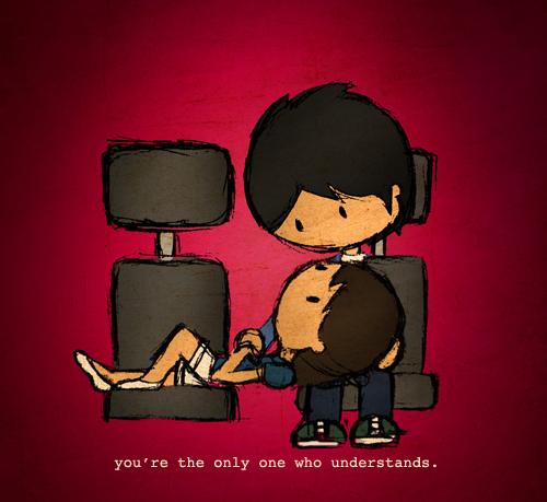 because only 1 person in this crazy world can understand me fully, &amp; I understand her just as well .. = 
soulmates <3