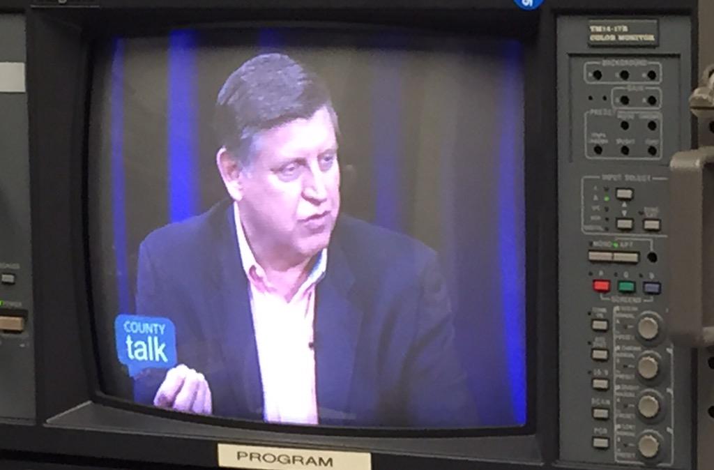 SRQCountyGov's tweet photo. Dr. Robert Marbut is in the Access studio today to film #CountyTalk on homelessness in SRQ. Catch it soon on local TV http://t.co/kF3F8pqE0c