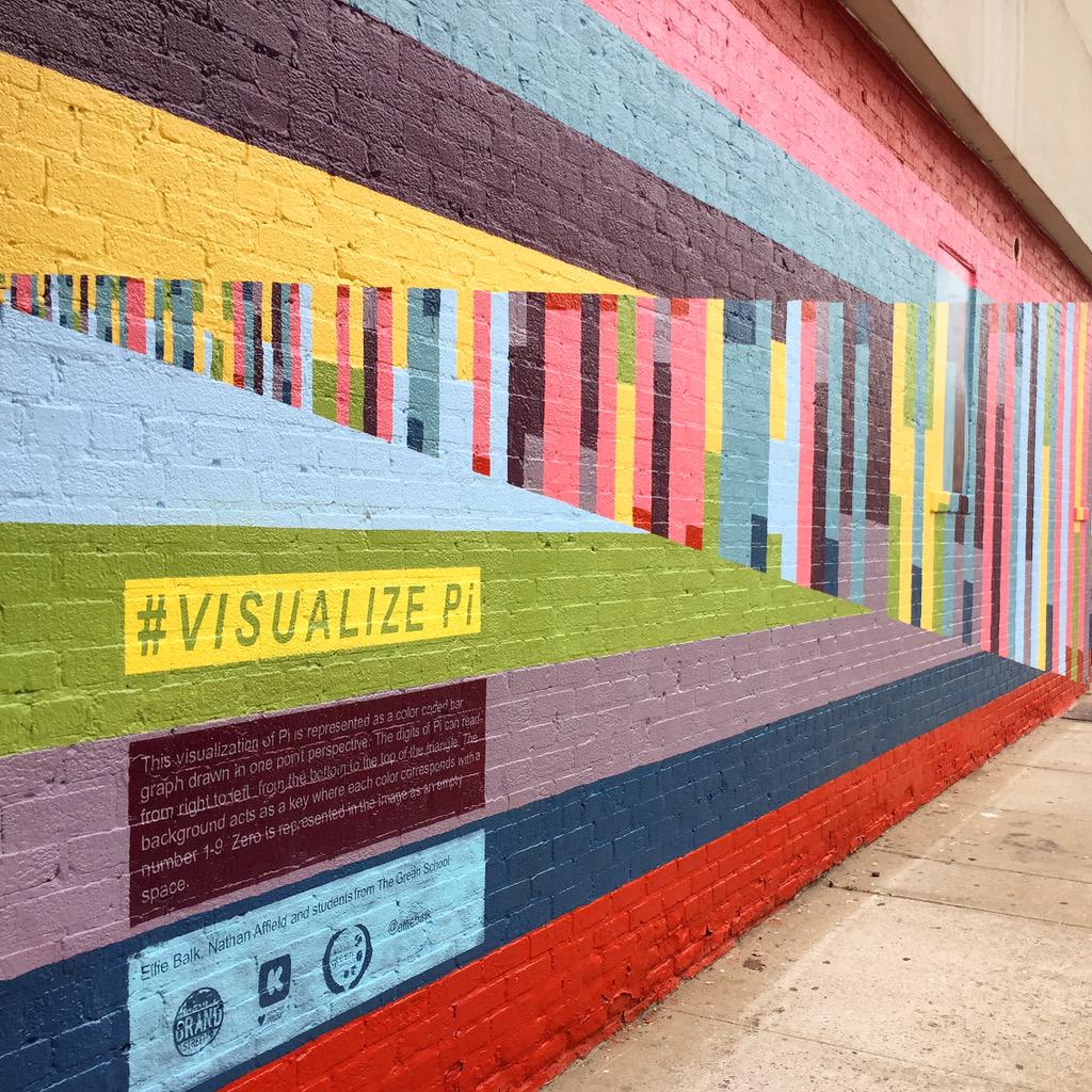 elliebalk's tweet image. @VisualizePi @GrandStBID one week ago today ! #visualizepi Grand Street and Manhattan Ave