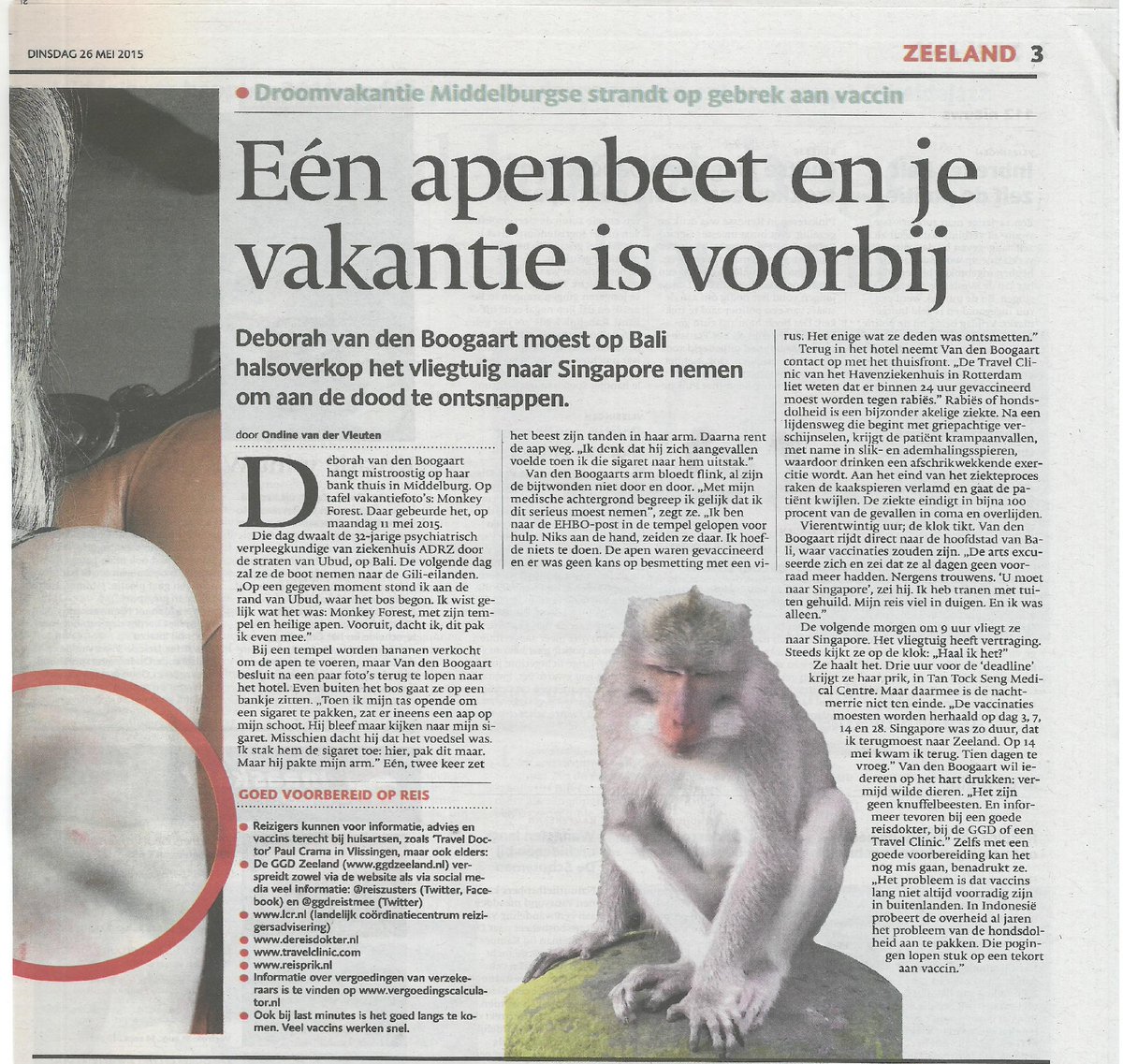 Reiszusters's tweet photo. #Apen op #reis? Bekijk ze van een afstandje en geef ze niets te eten. Door een beet kan je #hondsdolheid oplopen! http://t.co/sb8OEi9EIv