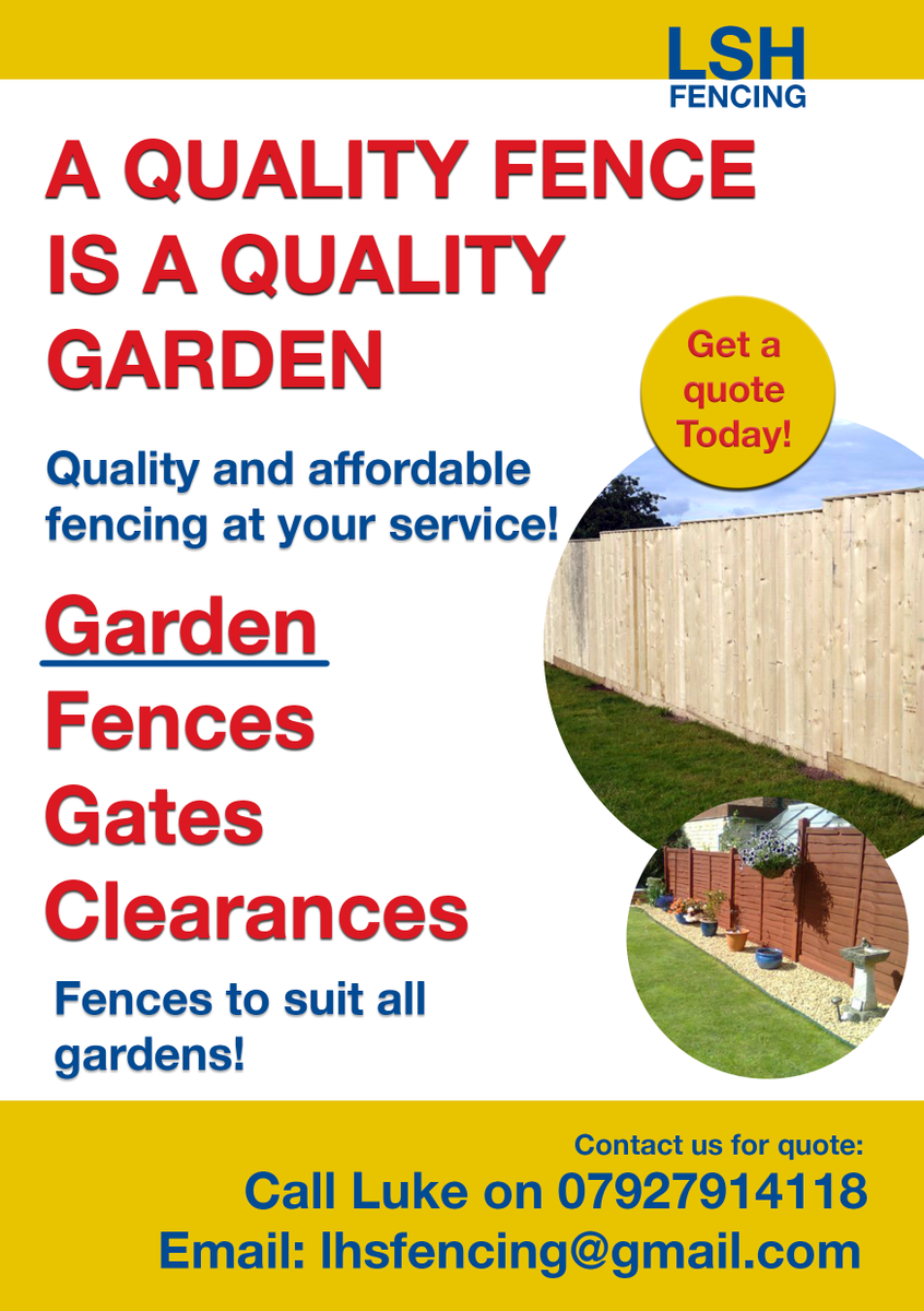 UberProductions's tweet photo. Live in the #Bournemouth area and in need of a brand new garden fence? Then LSH Fencing are at your service! http://t.co/79yDobaNyy