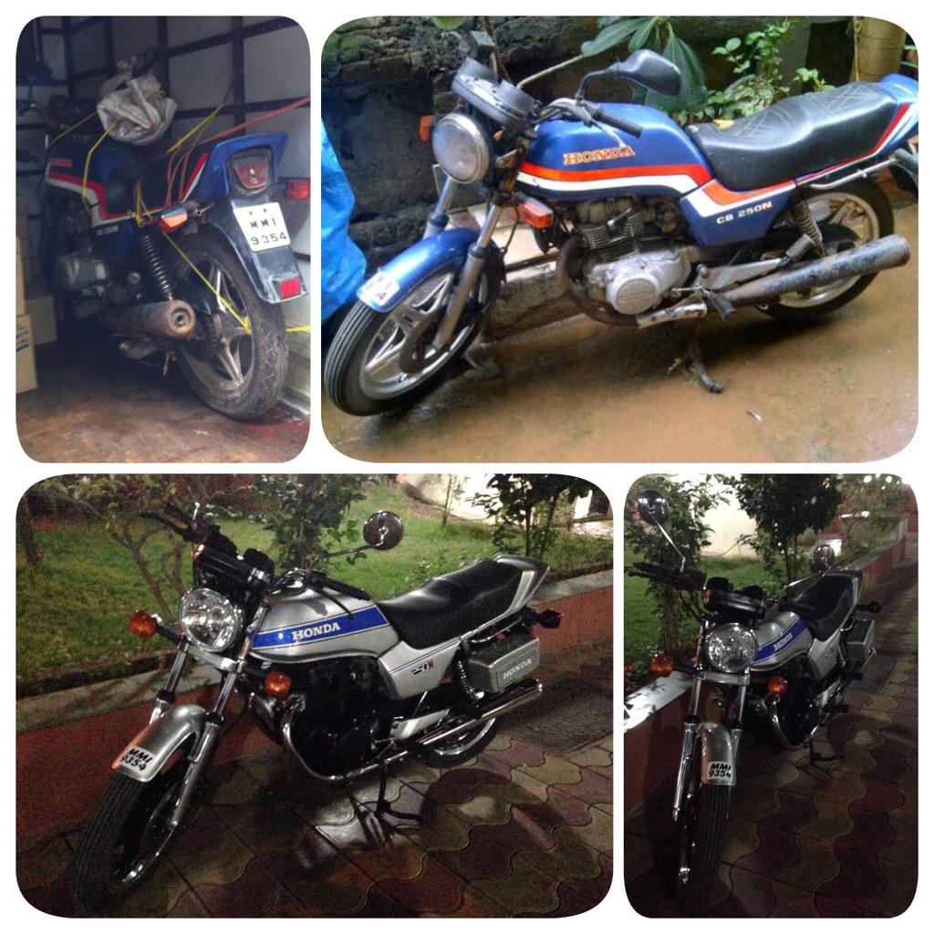 pvmehra's tweet photo. Newly restored #1981 #Honda #CB250N #bike http://t.co/dbaHpUUsR7