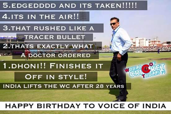  Wishing a very happy birthday to the evergreen Ravi Shastri... 