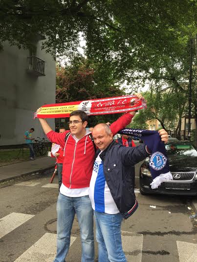 Goal_India's tweet image. And here are #BeOneWith_Dnipro fans from the fanzone #UELfinal