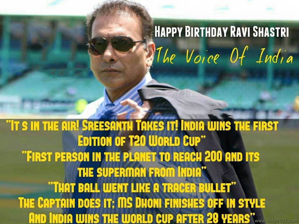 Happy birthday Ravi Shastri!  