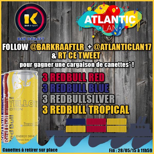 AtlanticLan17's tweet photo. Ne laissez pas la soif vous atteindre durant l'#AtlanticLan2015

#RT &amp; Follow @BARKRAAFTLR + @AtlanticLan17 

GL&amp;HF http://t.co/43Il1TPHHx