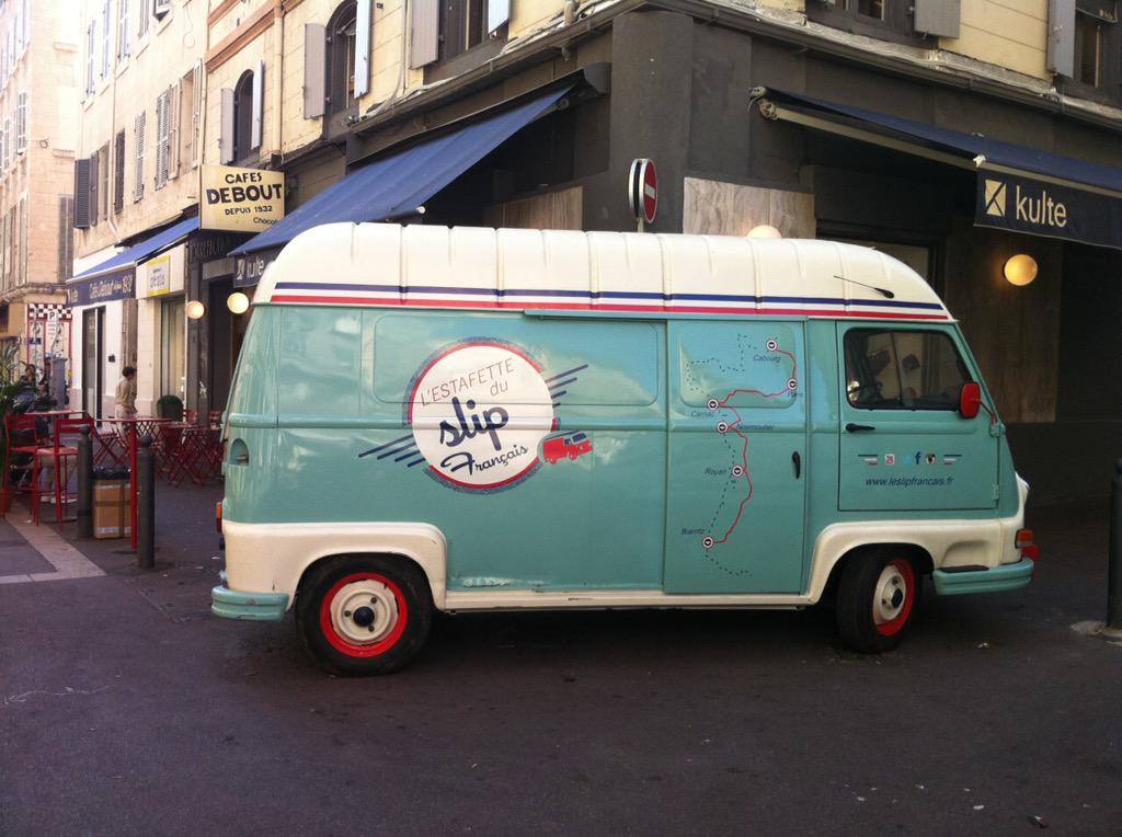 LeSlipFrancais's tweet photo. L'estafette du Slip est à Marseille au @CafeKulte @kulte  #metlepaquet #marseille #slipslip #madeinfrance #slipparty http://t.co/pv6p2vPnh9