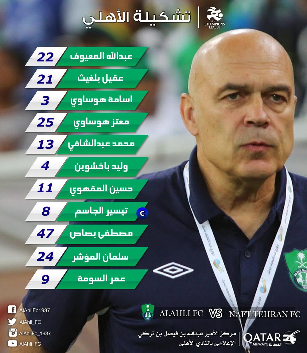 تشكيلة #الأهلي 

#ACL2015