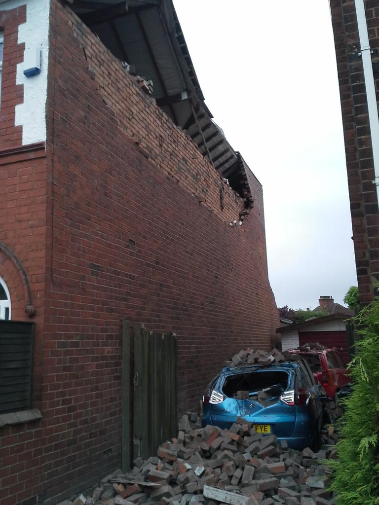 Fire crews at scene of house collapse in Oldbury | Central - ITV News