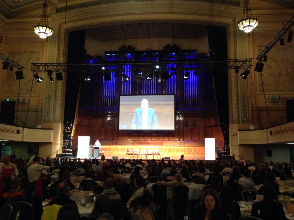 Biggest #HeadsUpAU breakfast yet. 700 at Melbourne Town Hall, taking action to champion mentally healthy workplaces.