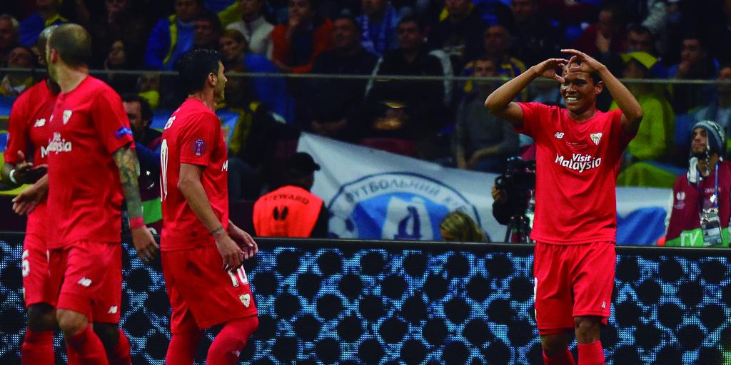 SevillaFC's tweet photo. .@carlos7bacca: "Quiero disfrutar de este momento, ojalá sigan las cosas muy bien" http://t.co/qezsYzPBtm #SevillaFC http://t.co/QGY2u8Hiwr