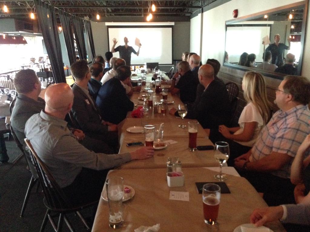 burlingtoncofc's tweet photo. @Writerunrepeat captivating #bcofcSHIFT @Emmasbackporch Thanks @ActionCoachDan for sponsoring the event http://t.co/UktY4syAp7