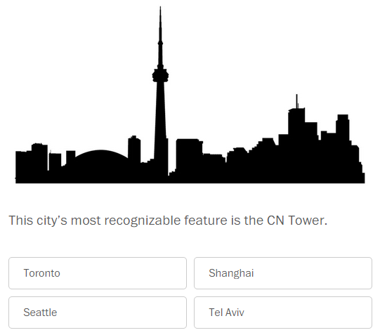 GoPlaceBrand's tweet photo. Ooh, a quiz! RT @washingtonpost: Quiz: Can you tell these 16 cities by their skylines? http://t.co/e6Tsidd8Sx http://t.co/CWrdfjS6d9