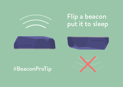 Estimote's tweet photo. #BeaconProTip: control your #iBeacon development environment with Flip to Sleep mode http://t.co/5sBMeiGvlf http://t.co/orwcRxZ0IO
