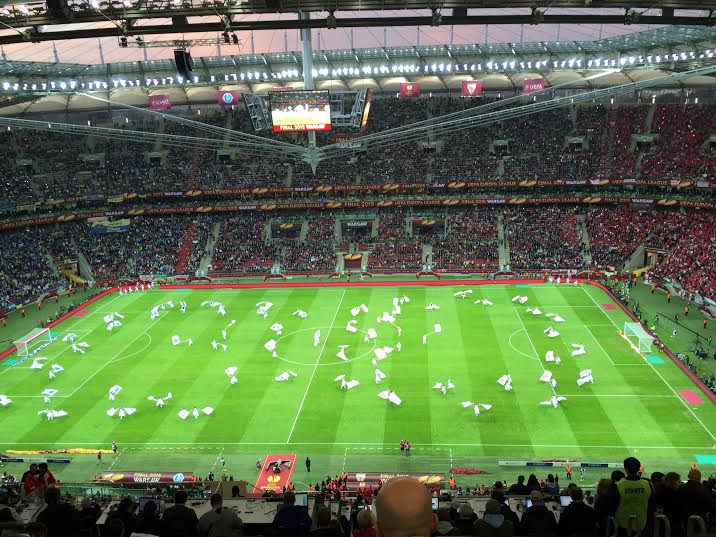 Goal_India's tweet image. Live pictures from the stadium as pre match ceremonies have started #UELfinal #BeOneWith_Sevilla #BeOneWith_Dnipro