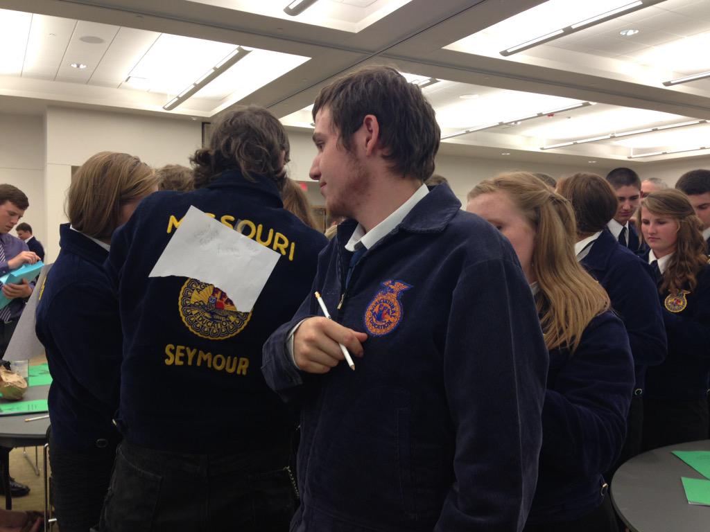 mo_ffa_area12's tweet photo. Lots of Area XII members at the LEAD conference at MSU today. #breakthroughlimits http://t.co/H283JKm3em