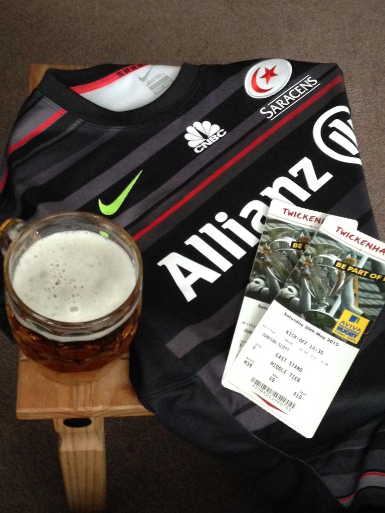 Scott Johnson (@scottjohnson74) on Twitter photo Tickets, done! Uniform, done! Refreshments, done! Can't wait for Sat! <a href="/Saracens/">Saracens Rugby Club</a> #StandUp #NorthLondon Tickets, done! Uniform, done! Refreshments, done! Can't wait for Sat! <a href="/Saracens/">Saracens Rugby Club</a> #StandUp #NorthLondon