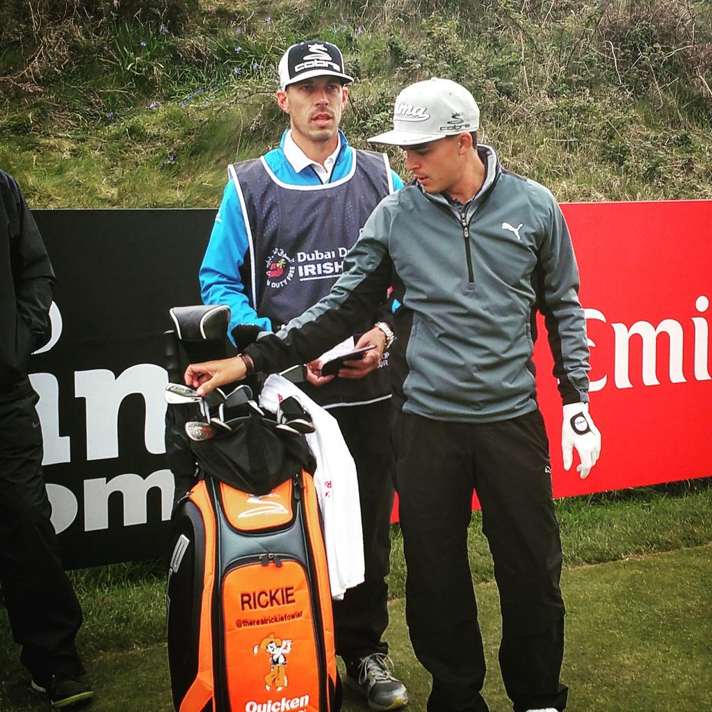 4golfonline's tweet photo. @PUMAGolf #PumaFriends great seeing @RickieFowlerPGA and very friendly caddy in Ireland. Play well Rickie http://t.co/jl8bYamgoJ