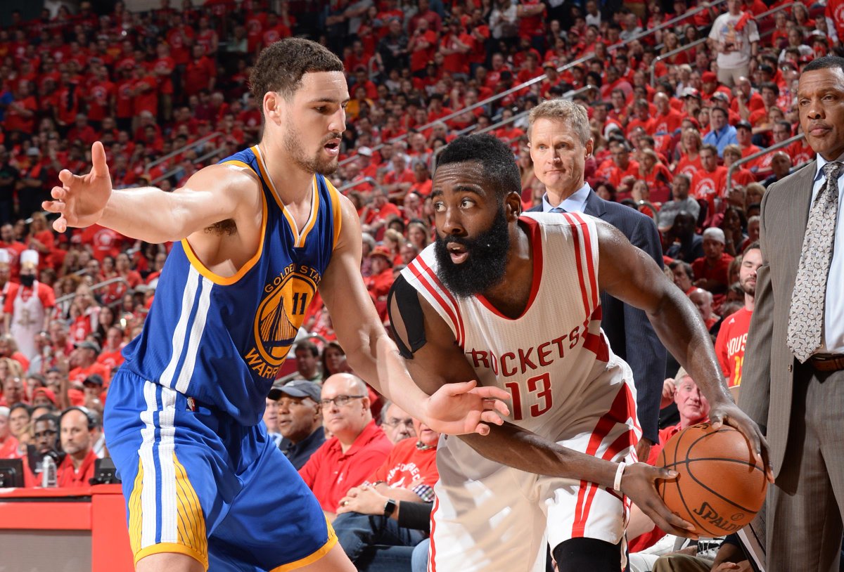 NBA's tweet photo. On @NBATV, the fellas preview tonight's #WARRIORSvROCKETS #WCF Game 5: http://t.co/SQQ88Ku8pK http://t.co/Q9cD1COid7
