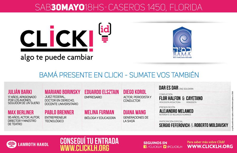 _Maaian's tweet photo. Este sábado, 18 hs BAMÁ estará en "Click - Algo te puede cambiar".
Entrada e información en http://t.co/RE63mYOl5W http://t.co/FYJSTBFzP3