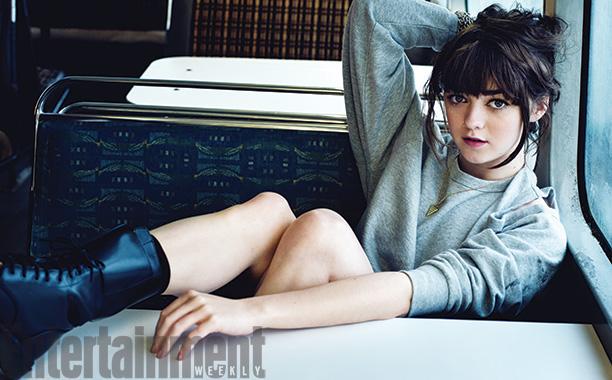 GameOfThrones's tweet photo. "The Ultimate Arya Interview" with @Maisie_Williams: http://t.co/BY7wh3WNdz (via @EW) http://t.co/x4lgzXZECK