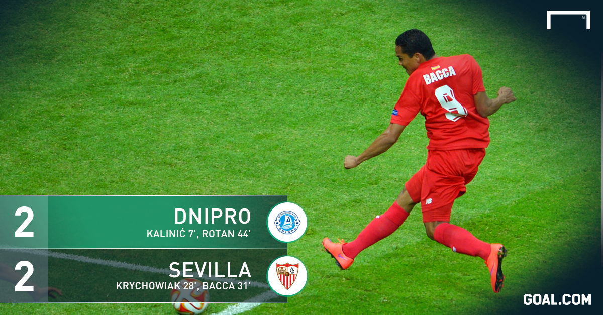 goal's tweet image. Wow. The #UELfinal has gone off.
#BeOneWith_Dnipro 2-2 #BeOneWith_Sevilla