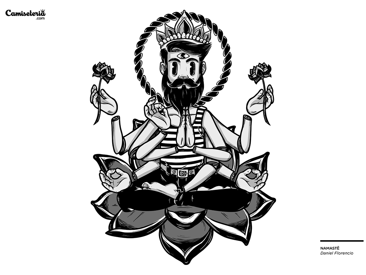 Camiseteria's tweet photo. "Namastê" pra todo mundo hoje!!! =) http://t.co/Eg5lM1lAid http://t.co/I7dBUggK23