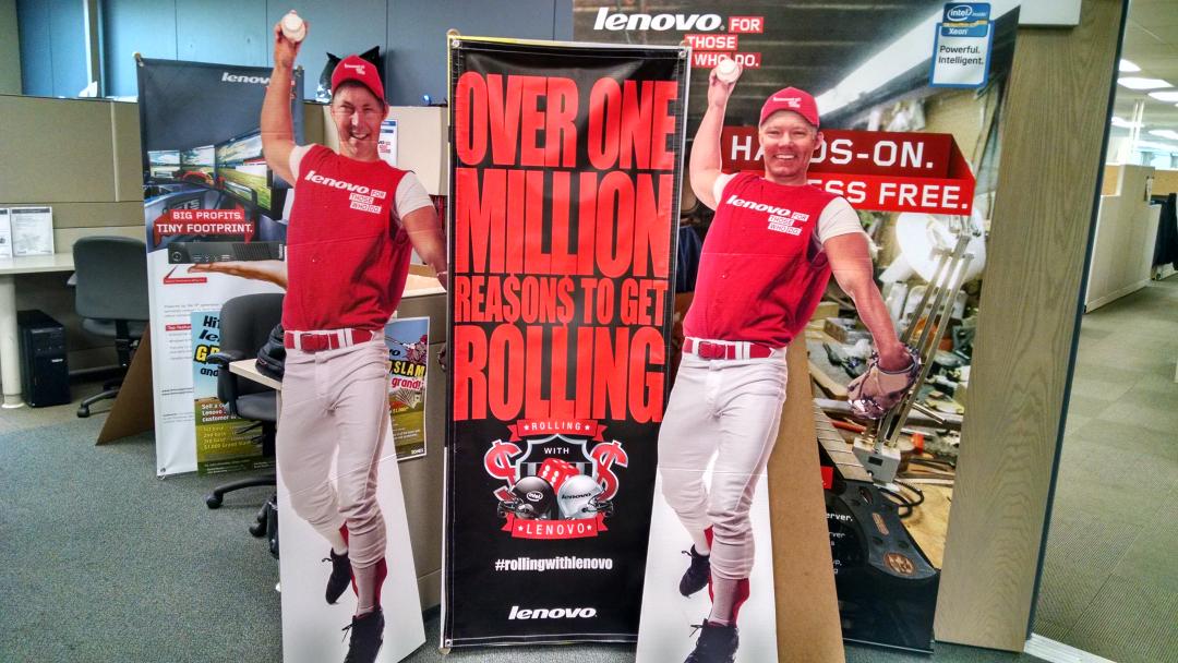 Robatlenovo's tweet photo. #rollingwithlenovo Matt and Rob selling topsellers 24/7 at Zones @PoldhamOldham @mattatlenovo http://t.co/87Fj5uZU4n