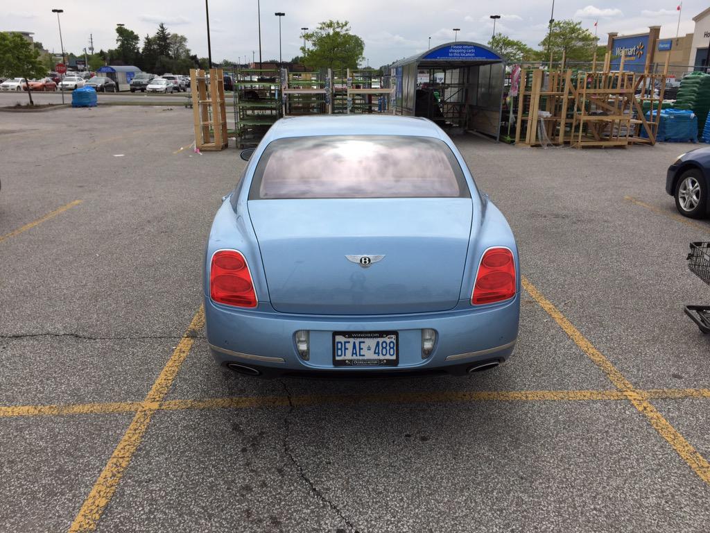 CarWindsor's tweet photo. Bentley Flying Spur spotted at Walmart http://t.co/KIZIILfrFR
