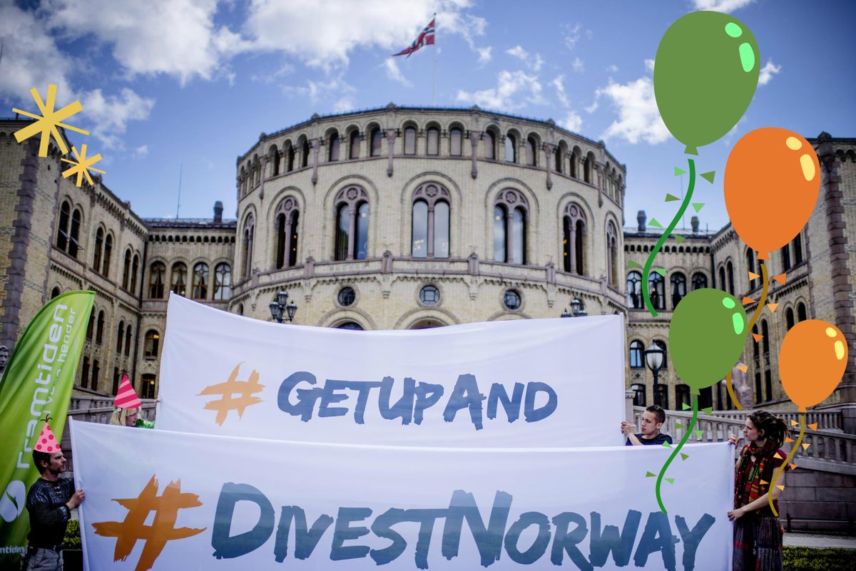 Today is a historic day for celebration.

The day the Norwegian parliament took climate responsibility! #DivestNorway