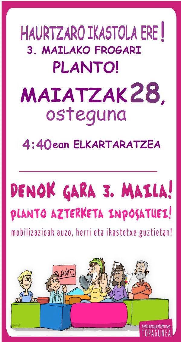 Haurtzaro Ikastolak #LOMCEriPlanto egingo dio! Gero eta gehiago gara!