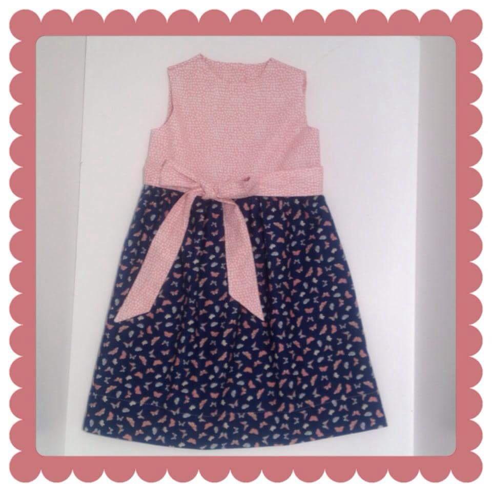 Navy butterfly party dress ordered for a wedding