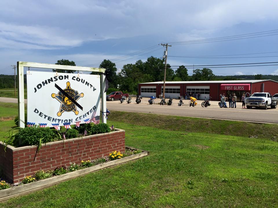 Escorting the funeral precession of Jo. County Sheriff"s deputy Sonny Smith to his memorial service @ Clarksville HS.
