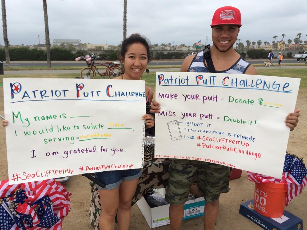 Make your putt! Honor the Challenge between Memorial and Veterans Day #patriotputtchallenge #seacliffteeitup