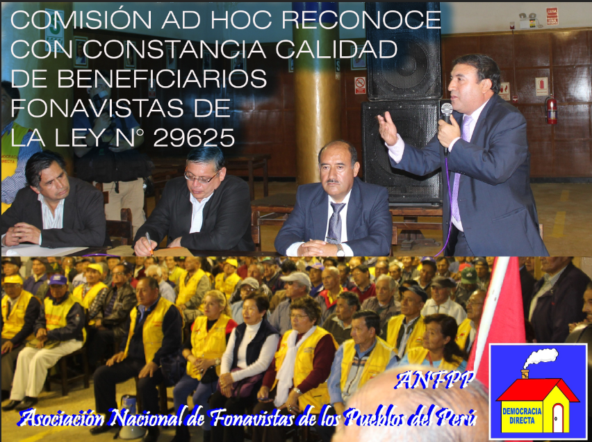 FONAVISTASPERU's tweet photo. COMISIÓN AD HOC RECONOCE CON CONSTANCIA CALIDAD DE BENEFICIARIOS FONAVISTAS DE LA LEY N° 29625 http://t.co/Y0ywGrc5l6 http://t.co/dMd3rpiscT