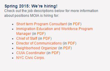 MOIA is hiring! Check out the positions on our home page. on.nyc.gov/Xdx8HI
