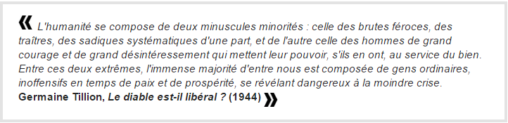 Germaine Tillion, sur l'humanité (via @franceculture).
#Panthéon2015