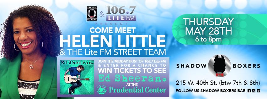 shadowboxersbar's tweet photo. COME TO SHADOW BOXERS THURS MAY 28, 6 - 8PM &amp; HELEN LITTLE FOR A CHANCE TO WIN TICKETS TO ED SHEERAN IN CONCERT http://t.co/jiyTB4Zg3B