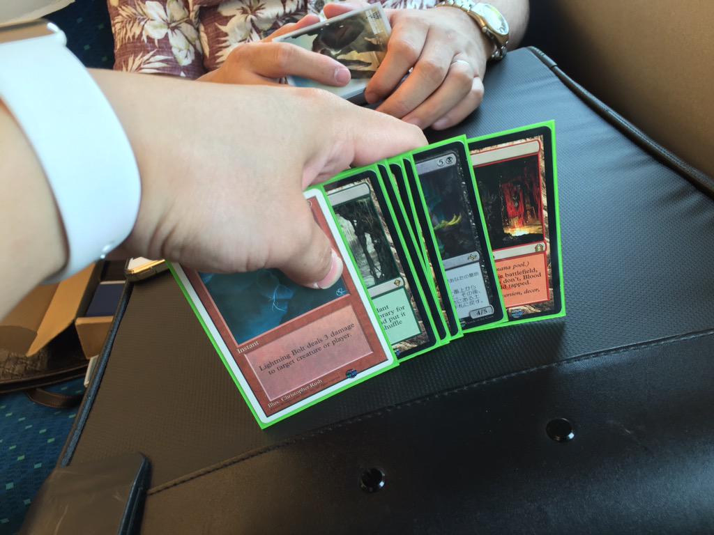 【#GP千葉】
いよいよ明日GP千葉開催です！
僕たちも今から#モダン しながら千葉へ向かいます（＾ω＾）
僕はモダンもレガシーもジャンドです（＾ω＾）
#GPChiba