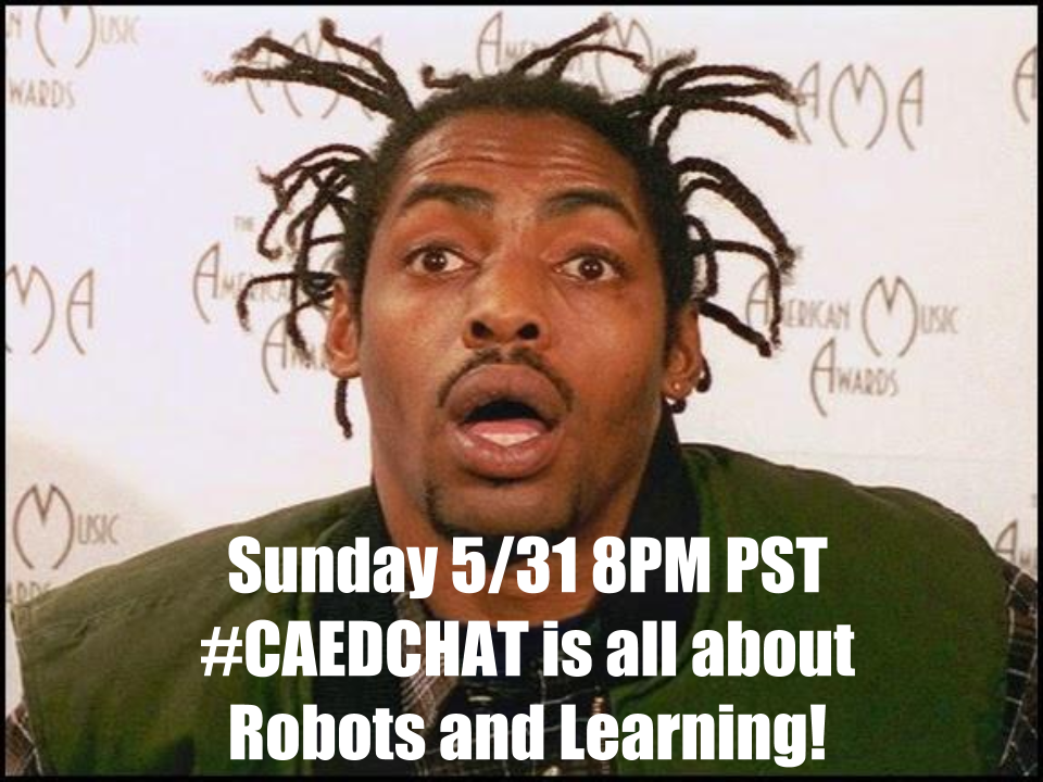 MyRobotBalls's tweet photo. Lets get our ROBOT ON! join us for #robotchat this week for #caedchat @MsGeekyTeach @wfryer http://t.co/uomQ1mpMwE