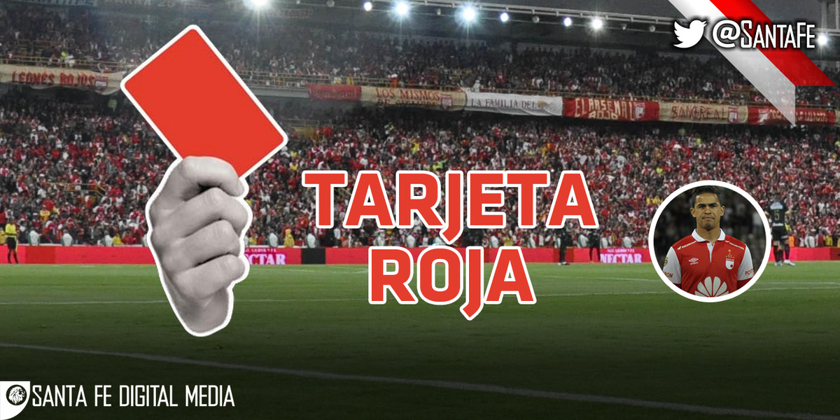 SantaFe's tweet photo. 82' |1x0 g.1x1| #INTxSFE: Nos quedamos con nueve hombres, expulsado @YulianAnchicop http://t.co/Ei5Dw7UEbt
