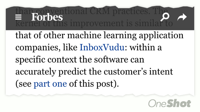 rameshharidas's tweet photo. .@InboxVudu mentioned in Forbes article on machine learning applications by @akosner http://t.co/5Y56bj4Xua