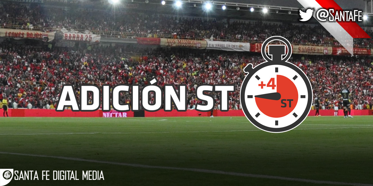 SantaFe's tweet photo. 90+1' |2x0 g.2x1| #INTxSFE: Cuatro minutos de adición http://t.co/BWIlsdhAFd